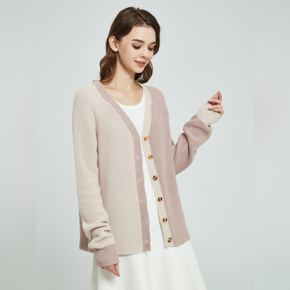 MIA MOD SPRING KNIT COLOR BLOCK CARDI - Picture 4 of 5